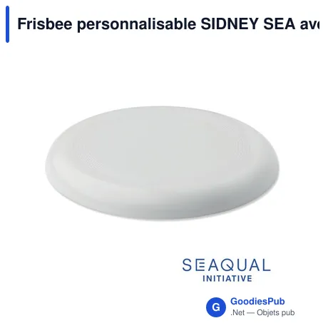 Frisbee personnalisable SIDNEY SEA avec logo en matériau SEAQUAL