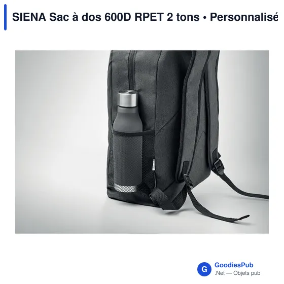 SIENA Sac à dos 600D RPET 2 tons - Image 8