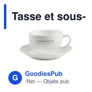 Tasse et sous-tasse personnalisables Sienna 210 ml avec logo - Miniature 2