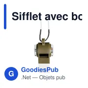 Sifflet personnalisable avec boussole et thermomètre - Damonavec logo - Miniature 1