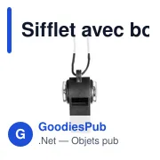 Sifflet personnalisable avec boussole et thermomètre - Damonavec logo - Miniature 6