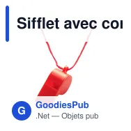 Sifflet avec cordon - Miniature 1