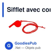 Sifflet avec cordon - Miniature 2