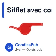 Sifflet avec cordon - Miniature 3