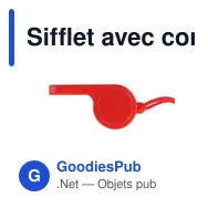 Sifflet avec cordon - Miniature 4