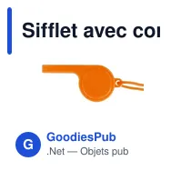 Sifflet avec cordon - Miniature 7