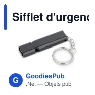 Sifflet d'urgence personnalisable en aluminium avec logo - 4 couleurs - Miniature 4