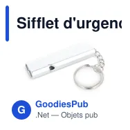 Sifflet d'urgence personnalisable en aluminium avec logo - 4 couleurs - Miniature 5