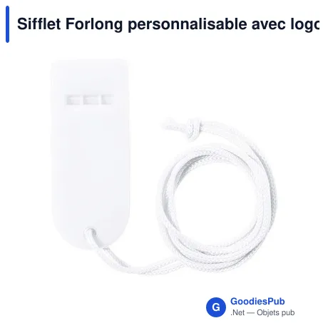 Sifflet Forlong personnalisable avec logo pour objets publicitaires