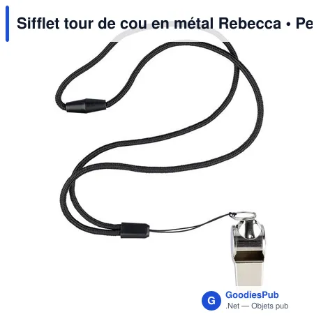 Sifflet tour de cou en métal Rebecca