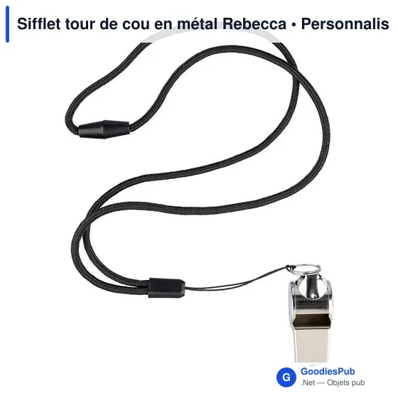 Sifflet tour de cou en métal Rebecca - Image 1