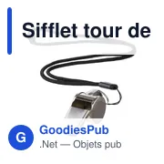 Sifflet tour de cou en métal Rebecca - Miniature 3