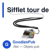Sifflet tour de cou en métal Rebecca - Miniature 4