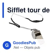 Sifflet tour de cou en métal Rebecca - Miniature 5