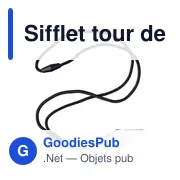 Sifflet tour de cou en métal Rebecca - Miniature 6