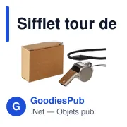 Sifflet tour de cou en métal Rebecca - Miniature 7