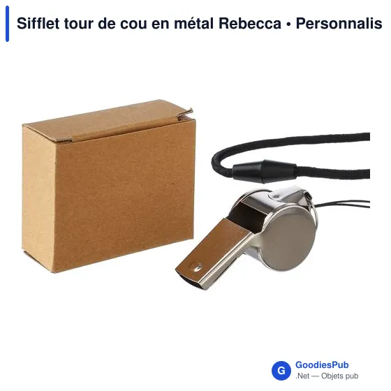 Sifflet tour de cou en métal Rebecca - Image 7