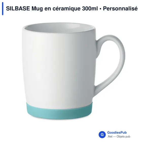 Mug en céramique personnalisable avec logo - SILBASE 300ml - Image 1
