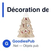 Décoration de sapin personnalisable en bois avec logo - SILUETA - Miniature 1