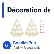 Décoration de sapin personnalisable en bois avec logo - SILUETA - Miniature 2