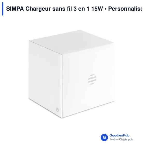 Chargeur sans fil 3 en 1 personnalisable avec logo - SIMPA - Image 6