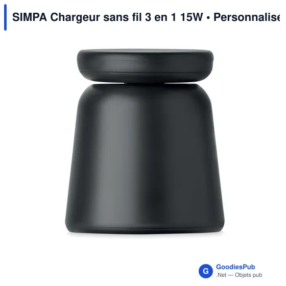 Chargeur sans fil 3 en 1 personnalisable avec logo - SIMPA - Image 9
