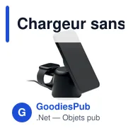 Chargeur sans fil 3 en 1 personnalisable avec logo - SIMPA - Miniature 10