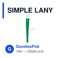 SIMPLE LANY Tour de cou 20 mm - Miniature 1