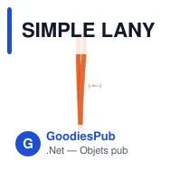 SIMPLE LANY Tour de cou 20 mm - Miniature 2
