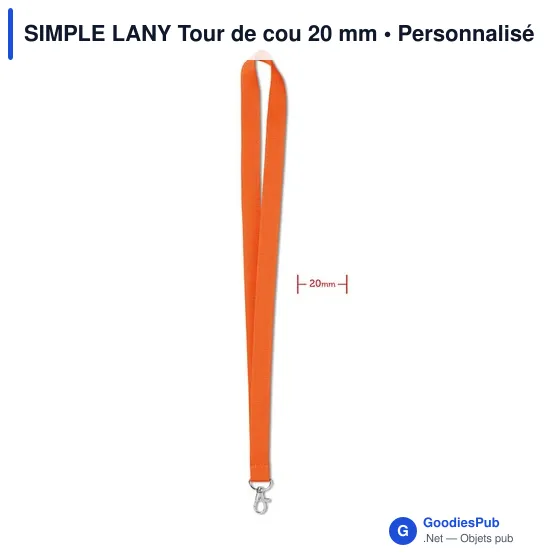 SIMPLE LANY Tour de cou 20 mm - Image 2