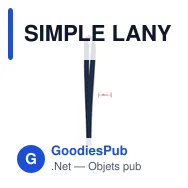 SIMPLE LANY Tour de cou 20 mm - Miniature 11