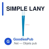 SIMPLE LANY Tour de cou 20 mm - Miniature 3