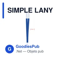 SIMPLE LANY Tour de cou 20 mm - Miniature 5