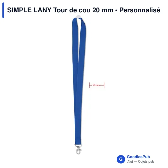 SIMPLE LANY Tour de cou 20 mm - Image 5