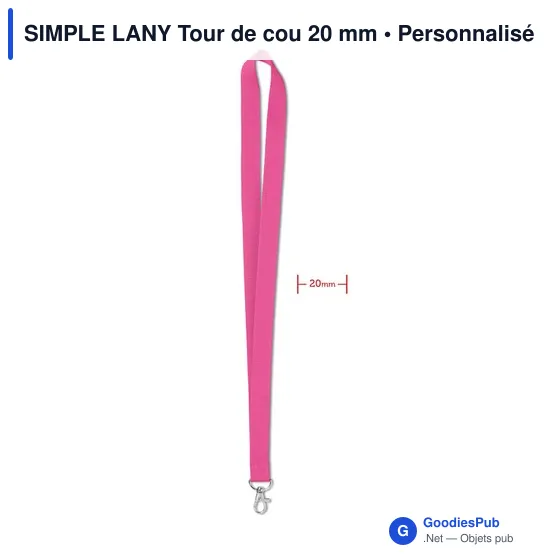 SIMPLE LANY Tour de cou 20 mm - Image 6