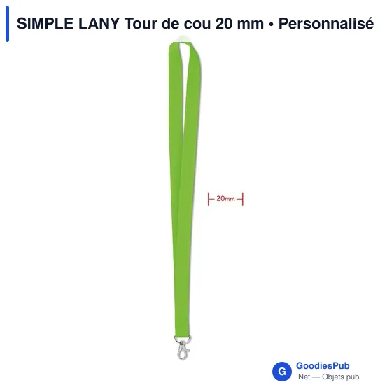 SIMPLE LANY Tour de cou 20 mm - Image 7