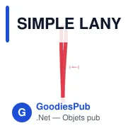 SIMPLE LANY Tour de cou 20 mm - Miniature 8
