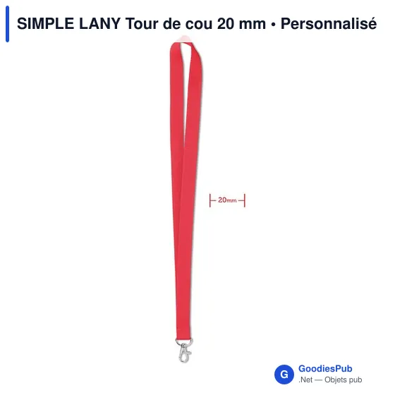 SIMPLE LANY Tour de cou 20 mm - Image 8
