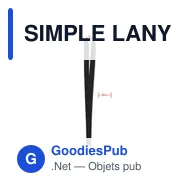 SIMPLE LANY Tour de cou 20 mm - Miniature 9