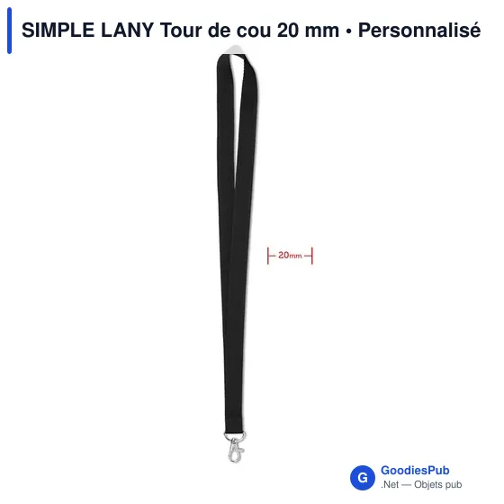 SIMPLE LANY Tour de cou 20 mm - Image 9