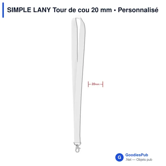 SIMPLE LANY Tour de cou 20 mm - Image 10