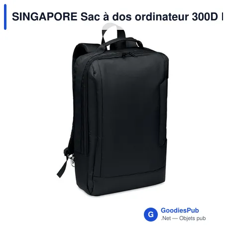 SINGAPORE Sac à dos ordinateur 300D RPET