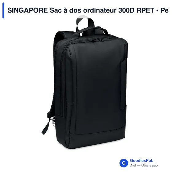 SINGAPORE Sac à dos ordinateur 300D RPET - Image 1