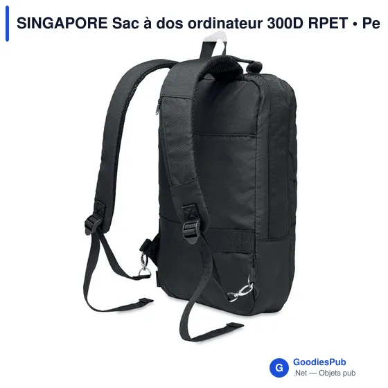 SINGAPORE Sac à dos ordinateur 300D RPET - Image 2