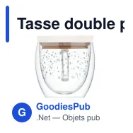 Tasse double paroi en verre personnalisable avec logo - SION - Miniature 4