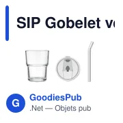 SIP Gobelet verre et paille 400ml - Miniature 4