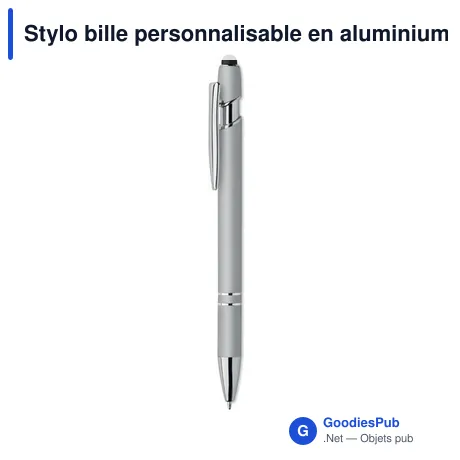 Stylo bille personnalisable en aluminium recyclé avec logo - SIPARO