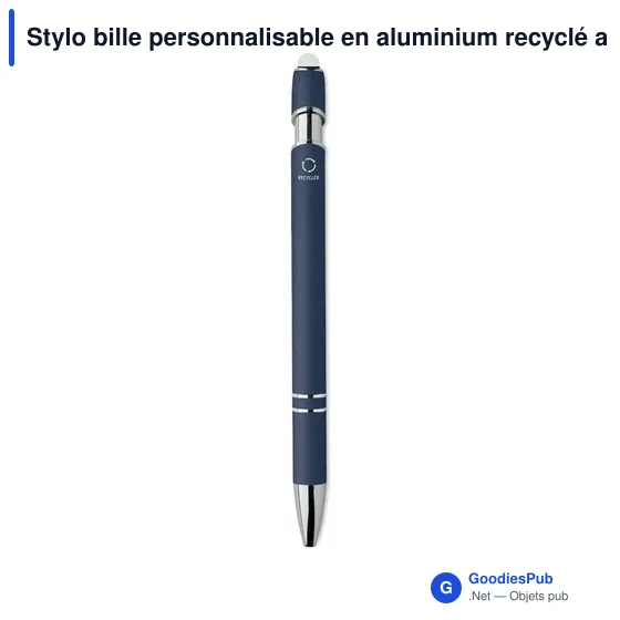 Stylo bille personnalisable en aluminium recyclé avec logo - SIPARO - Image 11