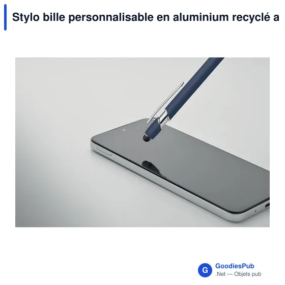 Stylo bille personnalisable en aluminium recyclé avec logo - SIPARO - Image 12