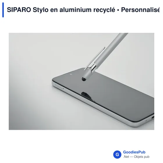 Stylo bille personnalisable en aluminium recyclé avec logo - SIPARO - Image 5